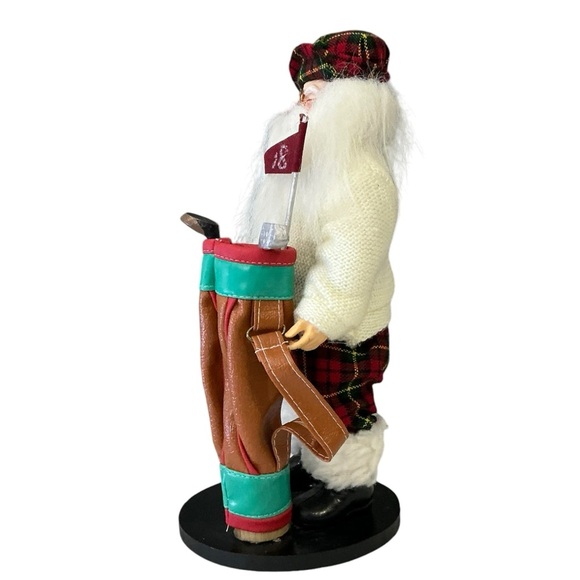 Homestead Golfing Santa Figure Golf Clubs Home Holiday Christmas Decor 11 In New - Picture 2 of 16